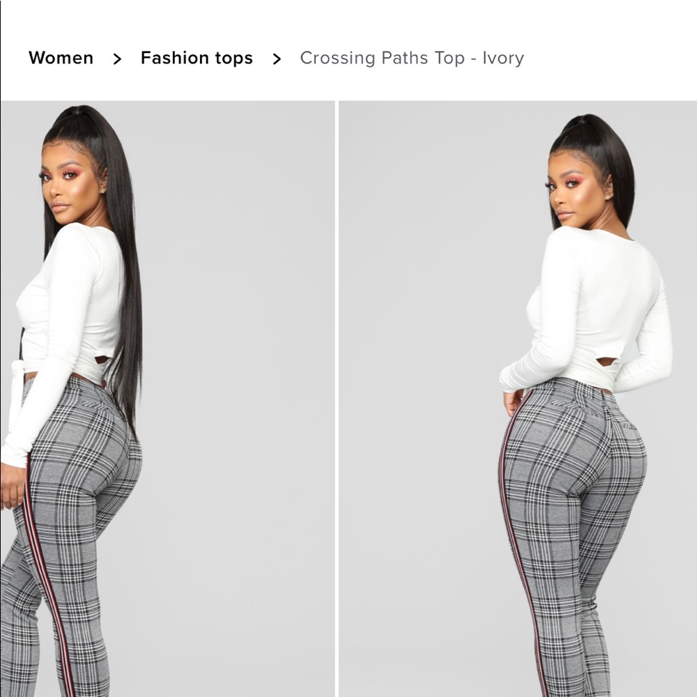 Fashion Nova crossing paths top!